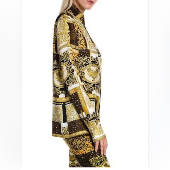 •NWT Versace Barocco patchwork Silk blouse - Picture 11 of 15